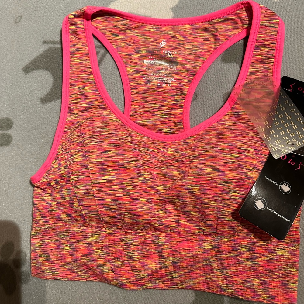 Padded Racer back Sports Bra sz S/m